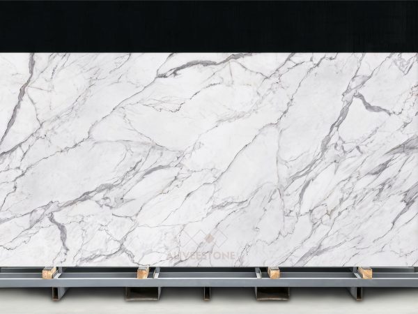 Arabescato Grey Quartz Slab
